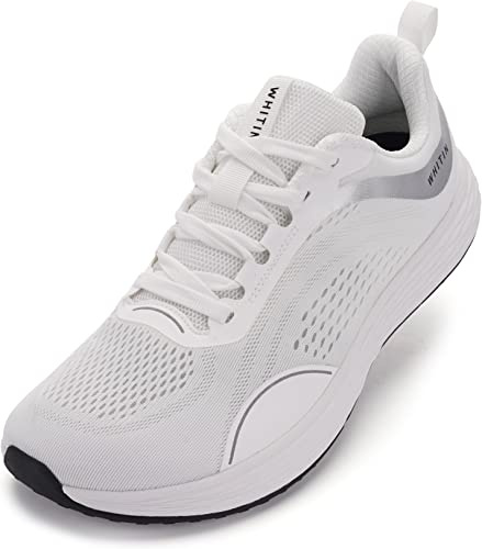 WHITIN Men's Wide Toe Box Zero Drop Gym Sport Road Running Shoes White 12