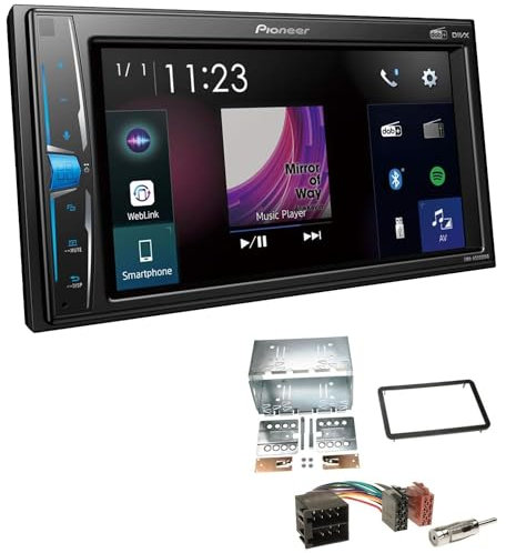 Pioneer DMH-A3300DAB 2-DIN Autoradio kompatibel mit Bluetooth Digitalradio DAB+ WebLink Spotify USB passend für Alfa Romeo Spider 2006-2010 ohne OEM Navi