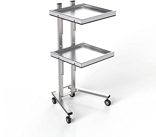 Friseur Trolley Friseurwagen Tablett Gold Aluminium Arbeitswagen Mit ZubehöR fön StäNder TäTowierungen Trolley Salons GeschäFte Mit Metallring Rollcontainer HöHenverstellbar SchöNheit