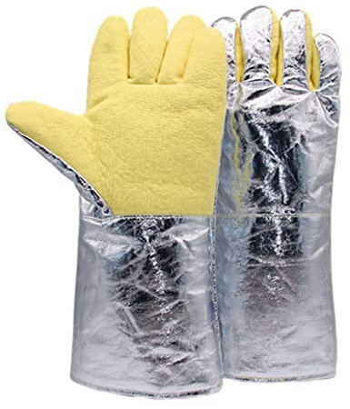 Kuuleyn Guanti da Barbecue, Guanti da Grill a Prova di Calore per Uomo, 1 Paio di Guanti Isolanti Termici Guanti da Forno Resistenti alle Alte Temperature per Cucina Cottura al Forno