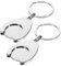 BESPORTBLE Metal Wheelbarrow Trolley Token Keychain, Supermarket Shopping Cart Metal Key Ring, Trolley Token Coin Keychain Pendant Decorations 2Pcs