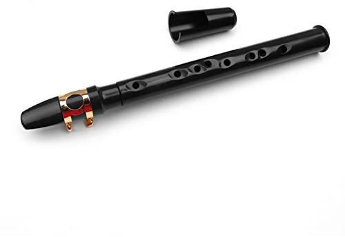 Saxophon,KOCAN Schwarzes Mini-Taschensaxophon,tragbares kleines Saxophon mit schwarzer Tragetasche,Holzblasinstrument
