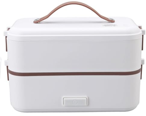 VINGVO Eléctrica, Lonchera Calefactable para Adultos, Lonchera Calefactable de Alta Potencia de 300 W, Calentador de Alimentos Portátil 3 en 1, Contenedor Extraíble de