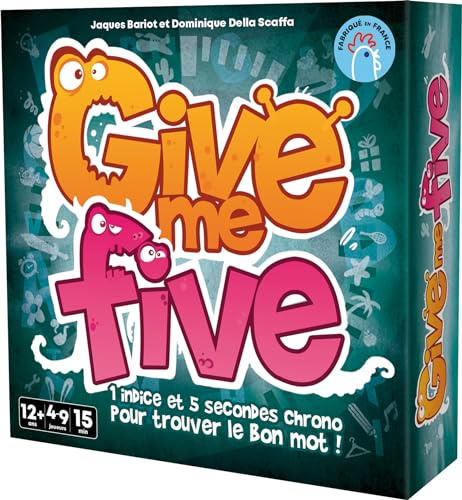 Asmodee Give ME Five – Stimmungskartenspiel für Erwachsene & Kinder ab 12 Jahren – Gesellschaftsspiel 1 Hinweis & 5 Sekunden zum Finden des richtigen Wortes – 15 Minuten