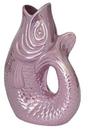 Monsieur Carafon, Fisch -Vase/Krug/Kanne, Größe XS, 0,2 Liter, Größe 9,5x13x6 cm, Rainbow Farben (rainbow violett)