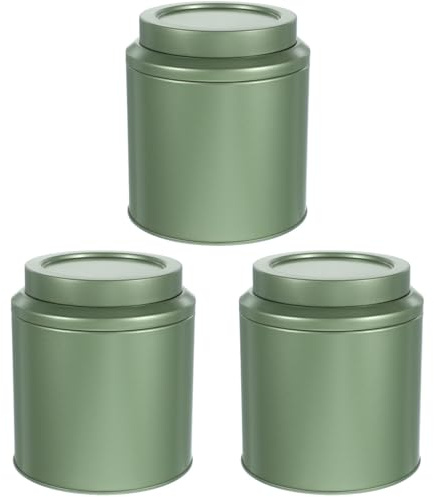 MAGICLULU 3pcs Tinplate Tea Airtight Food Storage Sealed Tea Canister Metal Tea Canisters Graphite Ingot Mold Heart Loose Tin Canisters with Lids Portable Small Metal Box