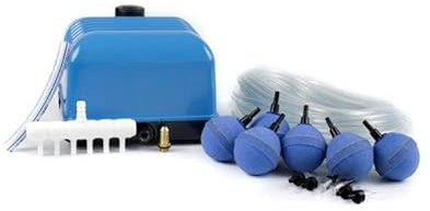 Pondlife Belüfter Komplett Set V-30 - Leistungsstark - Qualitativ - Luftverteiler - Belüftersteine - Schlauch inkl.
