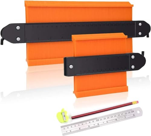 Contour Gauge Duplicator Tool, 5-10 Adjustable Profile Copier for Irregular Shapes, Welding, Woodworking, CNC & Laser Cutting