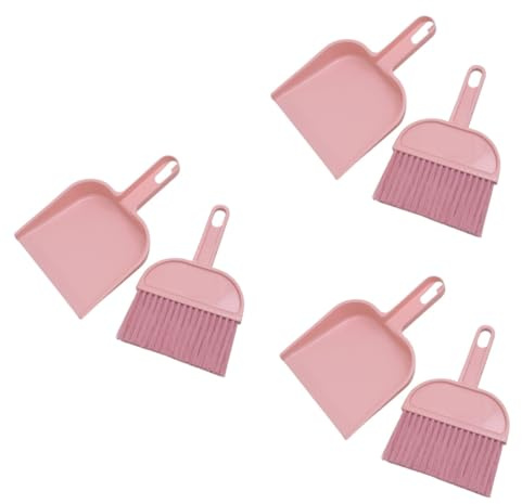 Healvian 3pcs Household Cleaning Supplies Broom and Dustpan Set Rabbit Hutch Cleaner