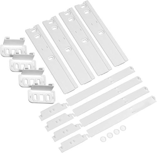 4-PACK Integrated Fridge Door Brackets,SHUOMAO Integrated Freezer Fridge Door Mounting Universal Sliding Bracket Fixing Kit,Refrigerator Parts Accessories