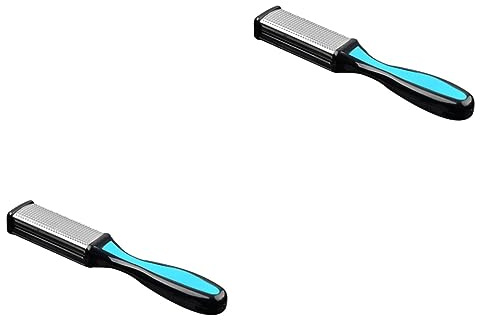 MERRYHAPY 2stücke Dead Skin Remover Fußfeile Aus Edelstahl Doppelseitige Pediküre Raspel Für Effektive Hornhautentfernung Ergonomischer Griff Zufällige Farben Für Weiche Füße