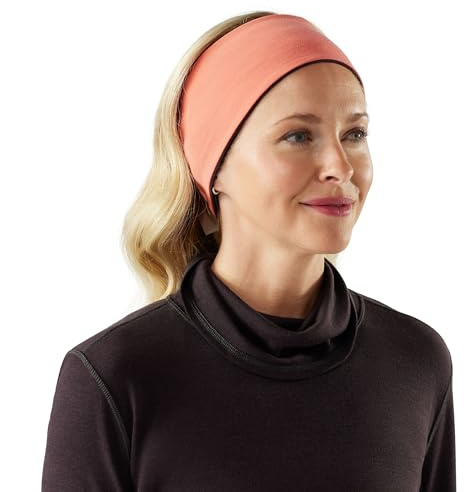 Smartwool, Unisex, Thermal Merino Reversible Headband, Mink-Coral Reef, One Size