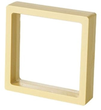 WJLYDM 3 Stück 3D-PE-Film-Schmuck-Aufbewahrungsbox, schwimmende Rahmen, transparenter Behälter, Rack for Ring, Halskette, Armband, Ohrring, Stempel(Yellow-7cm,9cm)