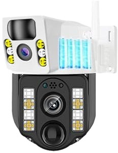 VEKELETE 4K 8MP Dual Lens Solar 4G WiFi Camera Battery Low Powered IP Camara PIR Motion Detect External CCTV Video Surveillence(WiFi Cam 128GB Card)