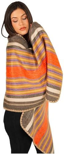 ALPAKITAS Schal aus Alpakawolle für Damen und Herren, 70 % Alpaka, Unisex, modisch, Decken-Wollschal