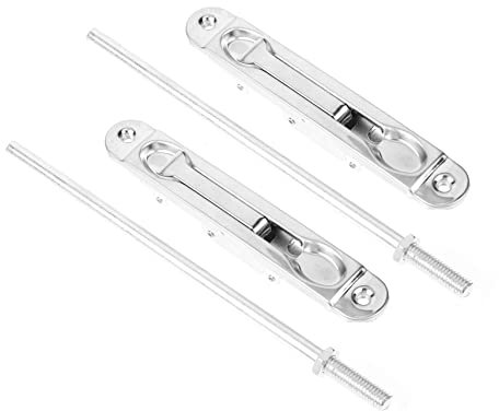 HOMSFOU Juego de 2 pernos ocultos de acero inoxidable para puerta de seguridad, resistente, para uso doméstico, baño, cocina, sala de estar y puertas de garaje