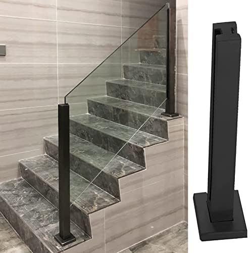 Barandilla de cristal moderna para escaleras de acero inoxidable para uso interior y exterior