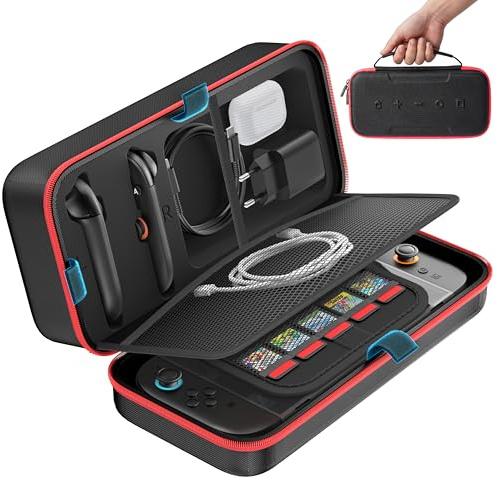 OIVO Étui Rigide pour Nintendo Switch2/ 1/ OLED, Housse de Transport pour Joycon et Adaptateurs Hardcase Protection Switch, Coque de Rangement avec Accessoires pour Game Boy