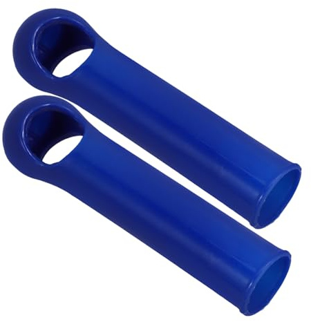 EPIGEIST 2pcs Replacement Plastic Broom Handle Grips with Comfortable and Versatile Design Suitable for 19mm Tubes, for Home Cleaning and Commercial Spaces, Blue Mop Rod End Caps