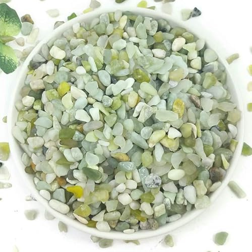 Guijarros para suculentas y cactus, piedras naturales de jade pulidas decorativas de 1/5 de pulgada, rocas de río para plantas de interior, jarrones y jardineras, 300 g