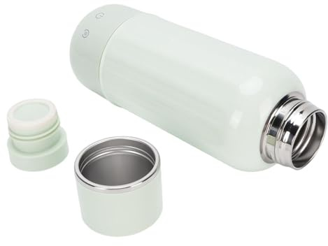 Bollitore elettrico da viaggio da 500 ml, ricaricabile, portatile, con 5 controlli della temperatura, grande capacità, per campeggio, auto, bianco, essenziale per l'inverno