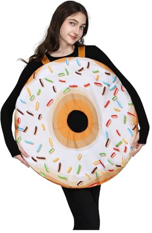 EraSpooky Disfraz de donut delicioso para adulto trajes de donut divertidos unisex