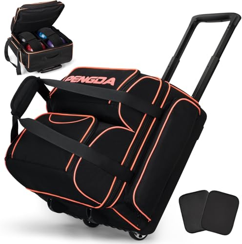 PENGDA 4 Ball-Bowlingtaschen mit Rollen