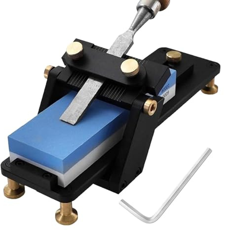 Guía de Afilado para Formones | con Llave de Precisión Universal - Piedras de Afilar Ajustables para Formones | Para Restauración y Mantenimiento de Herramientas de Carpintería