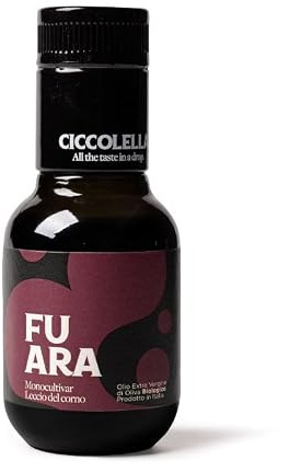 6 x 100 ml - Fuara - Leccio del Corno - Olio Extravergine Oliva Biologico - Prodotto Tipico Pugliese - Bottiglia 100 ml - Ciccolella