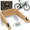 madeco Fahrrad Wandhalterung Holz - FlyBike M Eiche - Design Fahrradhalterung Wand Aufhängung für Wohnung - Rennrad, Gravel Bike, Mountainbike, Fixie, Singlespeed Fahrradhalter