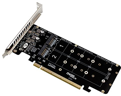 WANGCL 4 in 1 NVME PCIE Adapter M.2 M-Key auf PCIE 16x mit Montagehalterung für Desktop Motherboard Festplattenerweiterung
