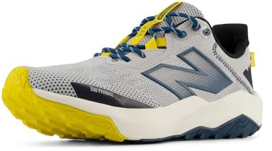 New Balance Men's DynaSoft Nitrel V6 Trail Running Shoe, Raincloud/Deep Sea/Firefly, 12 M