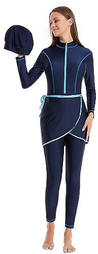 Long Sleeve Surfing Suit Muslim Swimsuits for Women Modest Swimwear Islamic Burkini Hijab Swimming Beachwear(XXL, Y3)