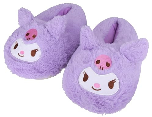 Roffatide Anime Cinnamoroll luddiga tofflor hus öppen rygg tofflor stängd tå skum tofflor med gummisula för flickor, Kurorabbit, 5 Women/7 Men
