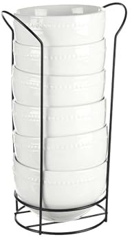 Set med 6 porslinsskål vit 800 ml c sopor samling VESSIA