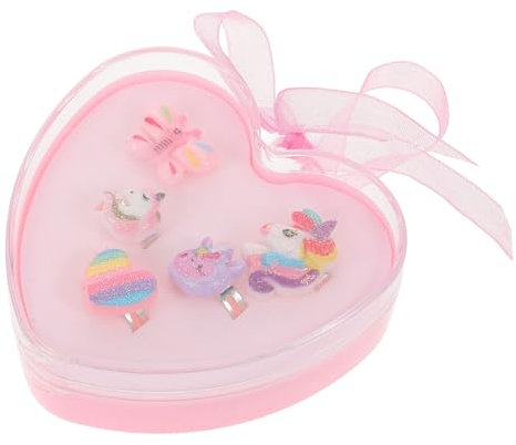 MUSISALY Einhorn Junge Mädchen Ringe Aus Kunststoff Für Kleine Mädchen Pretend Spielen Dress up Ringe Schmuck