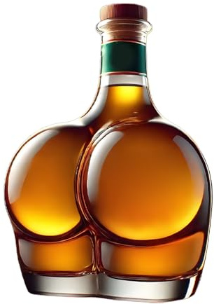 Whiskey Bottle, Glass Liquor Bottles, Creative Drinking Container, Elegant Design Glasses, Vodka Bottle for Gin, Tequila, Juice, Sake, Red Wine, Iced Tea