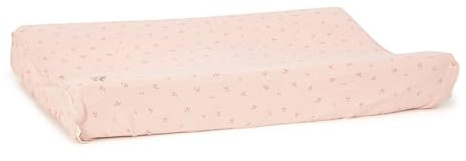 Little Dutch Wickelauflagenbezug - Abnehmbarer Bezug für Wickelauflage - Baby Überzug für Wickelunterlage aus Baumwolle - Wickelbezug für Wickeltisch - Pure Blossom - rosa (50x70 cm)