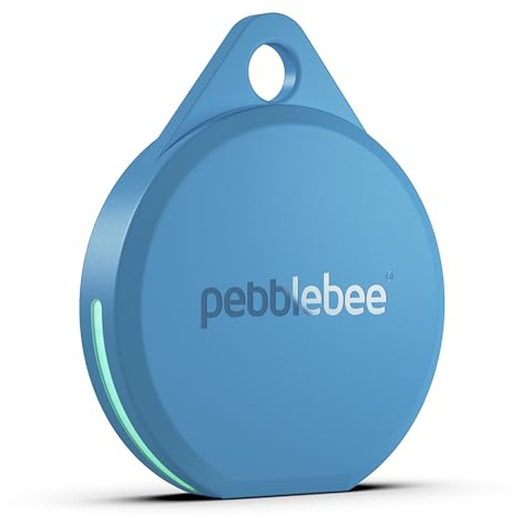 Pebblebee Clip 5 | Étiquette de suivi Bluetooth rechargeable pour clés | Alternative aux trackers Air Tag et Android | Sirène 130 dB, LED stroboscopique lumineuse, batterie de 12 mois, mode sécurité