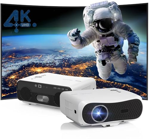 Smart 4K Beamer LED Tageslicht Projektor 2400 ANSI HDR 10+ mit WiFi6 Bluetooth5.4 HDMI eARC/CEC, ToF-Autofokus 40W Lautsprecher DB-Audio für Heimkino, Filmabende, Gaming, Schlafzimmer und Fitness