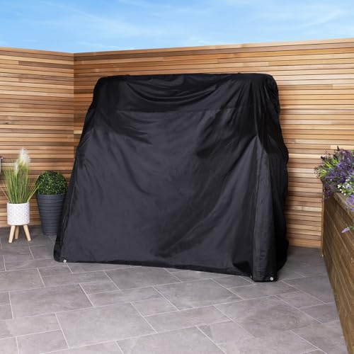 CHARLES BENTLEY Garden Swing Seat Cover, Black 192x194x133cm
