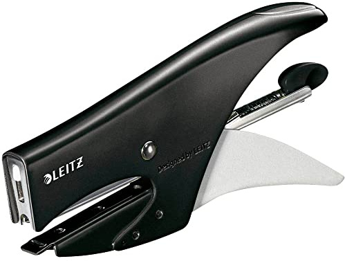 Leitz WOW Häfttång inkl. häftklamrar, 15 ark, metall, svart, 55311095
