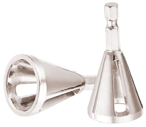 Utoolmart Deburring External Chamfer Tool Drill Bit Remove Burr Repairs Tools Quick Release High Manganese Steel Silver Triangle Handle