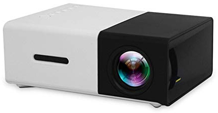 MMD1 Mini projecteur, 1080P Full HD Home Cinéma Cinéma Vidéo Portable Compatible avec HDMI/USB/TF/AV/Smart Phone Portable Tablet Pocket Vidéo Projecteurs (Color : Black)