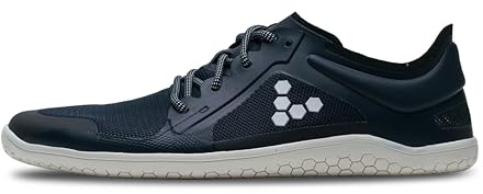 VIVOBAREFOOT Primus Lite III, mäns veganska lätta ventilerande sko med barfoot sula, marinblå, 41 EU bred