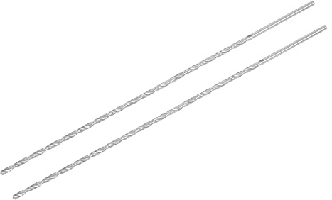 sourcing map 2 st. HSS (höghastighetsstål) extra lång vridningsborr 2,5 mm borrdiameter 200 mm längd