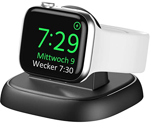 LVFAN Kabellose Ladestation für Apple Watch | Magnetische Schnellladestation für den Nachtmodus, kompatibel mit Apple Watch Series 2–10, SE & Ultra 2, Schwarz