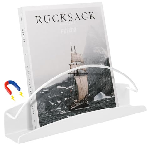 FKTXCO Magnetischer Aktenordner für Zeitschriften, Papier, Briefbuchhalter für Whiteboard, Aktenschrank und Kühlschrank (weiß)