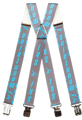 Olata Tirantes Unisex en X, Esquí, Gris/Azul (Ajustable Centro)