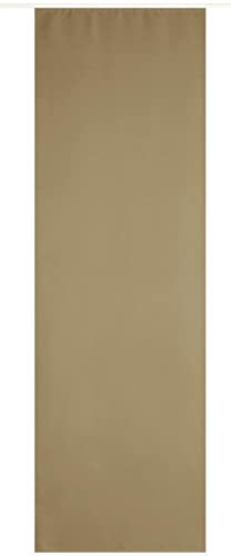 Arsvita Flächenvorhang Blickdicht - Schiebegardine in BxL 60x245cm (Taupe Dunkel) - inkl. Beschwerungsstange und Paneelwagen - Vorhang mit Klettband